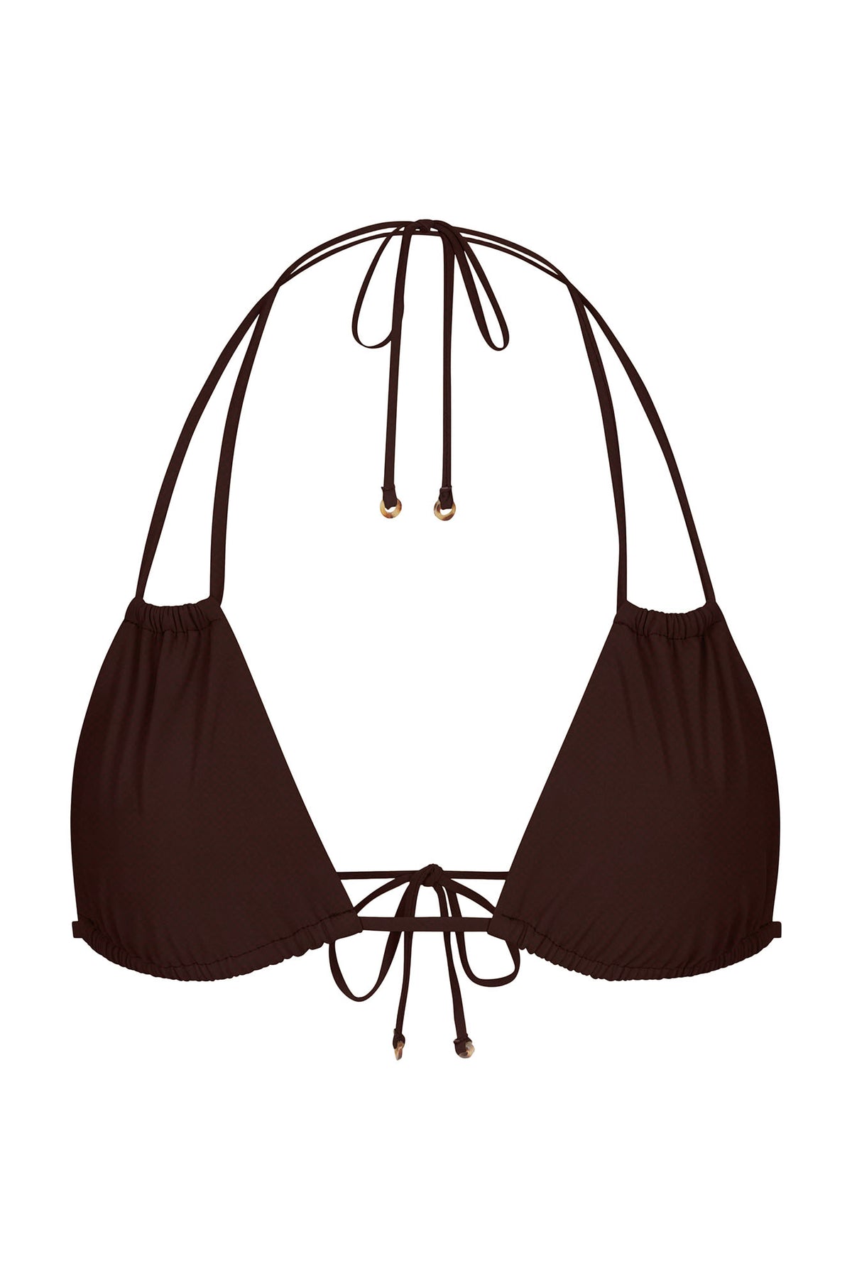 Jane Bikini Top Espresso on White Background