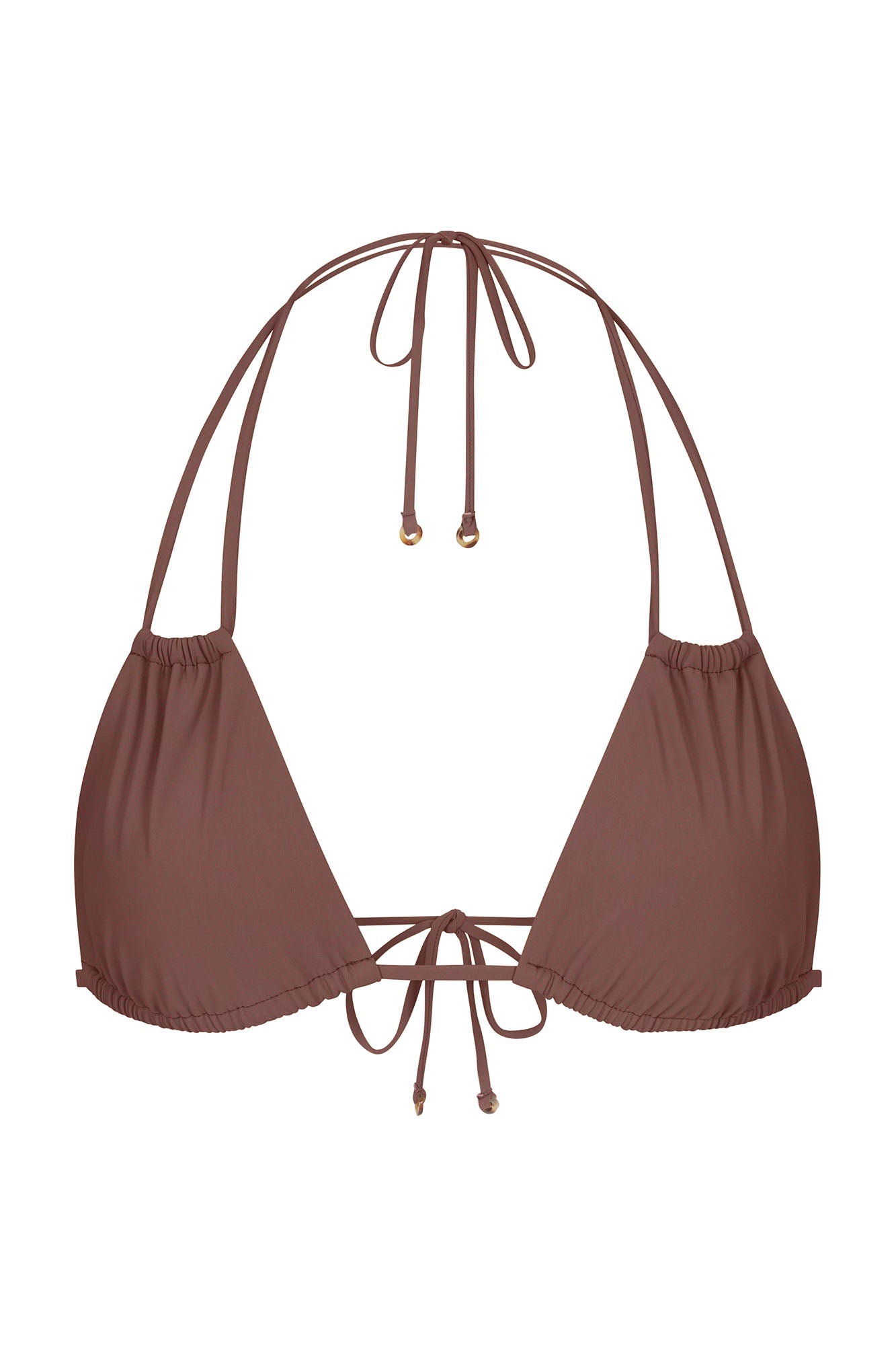 Jane Bikini Top Moka on White Background