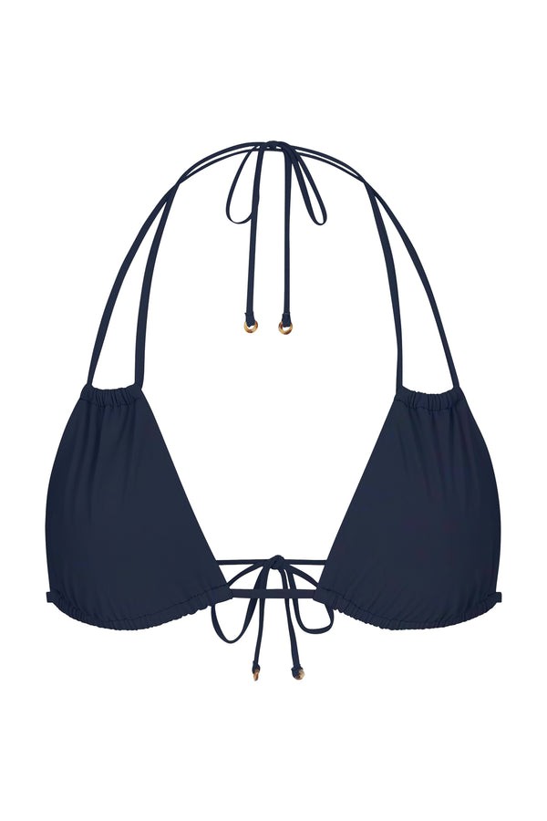 Jane Bikini Top Navy on White Background