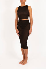 The Knife Pleat Skirt in Sheer Eco-Chiffon