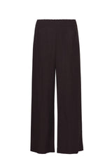 Keaton Wide Leg Pant in Linen Cupro Espresso on White Background