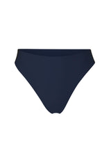 Midi High-Cut Bikini Bottom Navy on White Background