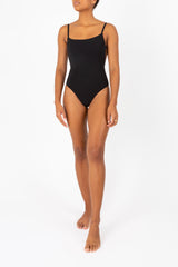 Square Neck Open Back One-Piece on Ecomm Model