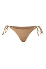 String Tie Bikini Bottom Sandstone on White Background