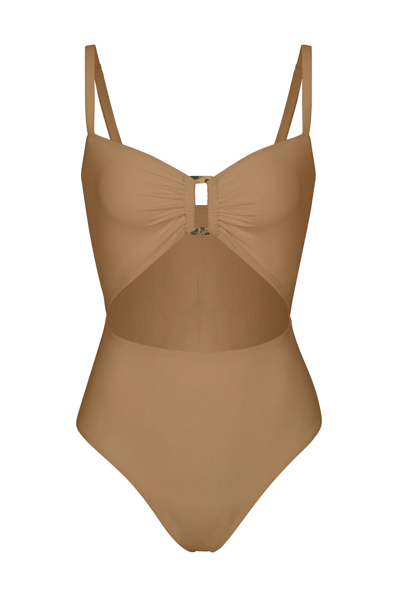 Tortoise Cutout One-Piece Sandstone on White Background